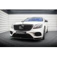 Maxton Design spoiler pod přední nárazník pro Mercedes třída S W222 AMG-Line Facelift, černý lesklý plast ABS