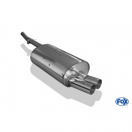 Fox Sportauspuff koncový tlumič výfuku s koncovkou 2x76 Typ 10 pro BMW řada 3 E46 s motorem 2.0 D