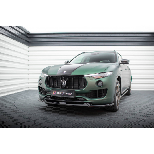 Maxton Design spoiler pod přední nárazník pro Maserati Levante Mk1 Standard, černý lesklý plast ABS