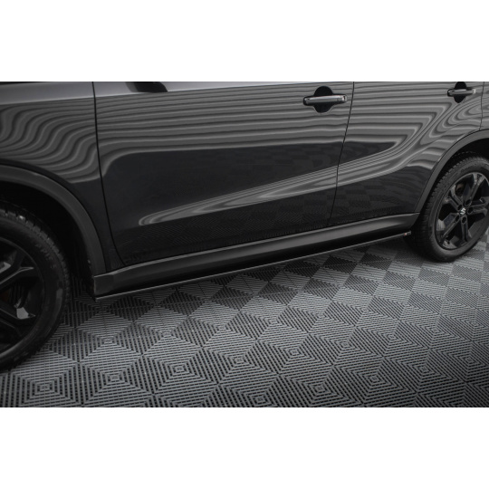 Maxton Design difuzory pod boční prahy pro Suzuki Vitara S Mk2, černý lesklý plast ABS