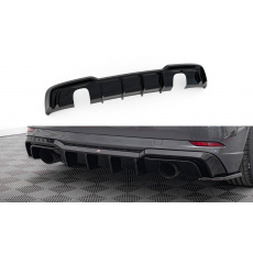 Maxton Design vložka zadního nárazníku pro Audi A3 8V FL, černý lesklý plast ABS, S-line sportback, s jednoduchou koncovkou na obou stranách