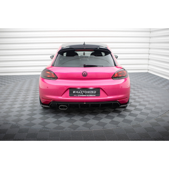 Maxton Design vložka zadního nárazníku ver.1 pro Volkswagen Scirocco Mk3, černý lesklý plast ABS