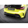Maxton Design "Street Pro" difuzor zadního nárazníku v.4 pro BMW řada 1 F40, plast ABS bez povrchové úpravy, s černou a červenou linkou, M-Pack / M135i
