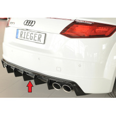 Rieger vložka zadního nárazníku pro Audi TTS 8J-FV, 8S roadster, plast ABS lakovaný do černé lesklé barvy Rieger vložka zadního nárazníku pro Audi TTS 8J-FV, 8S roadster, plast ABS lakovaný do černé lesklé barvy