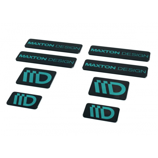 Maxton Design sada 3D samolepek 8 ks, barva: černá / tyrkysová