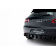 Maxton Design vložka zadního nárazníku pro Porsche Macan Mk1 Facelift, černý lesklý plast ABS, GTS / Sport Design