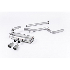 Milltek Sport výfukový systém cat-back bez rezonátoru (hlasitější) pro Ford Focus Mk3 ST 2.0l EcoBoost 5-dvéř. Hatchback 2012-2018, titanové koncovky