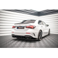 Maxton Design středový spoiler pod zadní nárazník s žebrováním v.2 pro Mercedes třída A W177 A35 AMG, černý lesklý plast ABS