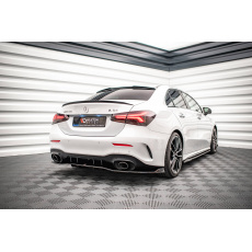 Maxton Design středový spoiler pod zadní nárazník s žebrováním v.2 pro Mercedes třída A W177 A35 AMG, černý lesklý plast ABS