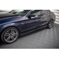 Maxton Design difuzory pod boční prahy pro Mercedes třída C W205/C43 AMG, černý lesklý plast ABS