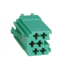 mini ISO konektor samostatný zelený - samec mini ISO konektor samostatný zelený - samec