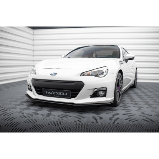 Maxton Design "Street Pro" spoiler pod přední nárazník pro Subaru BRZ Mk1, plast ABS bez povrchové úpravy, s černou a červenou linkou