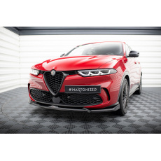 Maxton Design spoiler pod přední nárazník pro Alfa Romeo Tonale Mk1, černý lesklý plast ABS