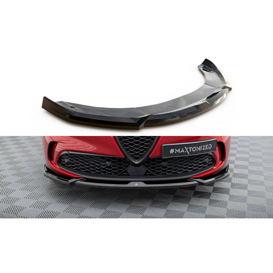 Maxton Design spoiler pod přední nárazník pro Alfa Romeo Tonale Mk1, černý lesklý plast ABS