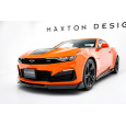 Maxton Design spoiler pod přední nárazník ver.2 pro Chevrolet Camaro SS Mk6 Facelift, černý lesklý plast ABS
