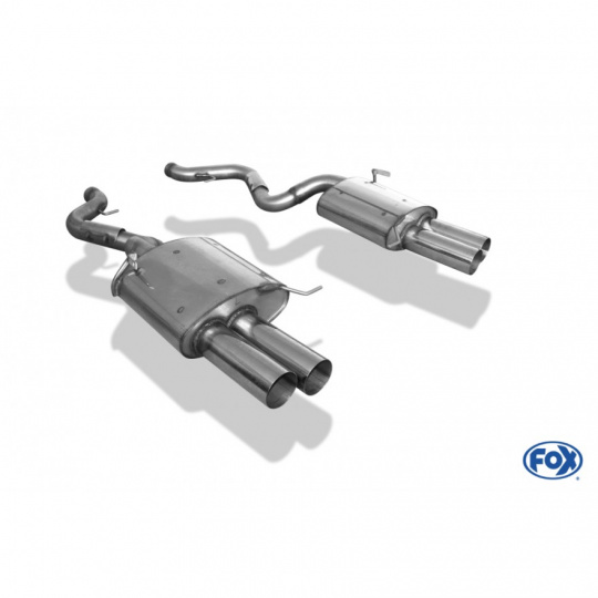 Fox Sportauspuff koncový tlumič výfuku s koncovkou 2x90 Typ 10 na obou stranách pro BMW řada 3 E90, E92, E93 2007- s motorem 4.0