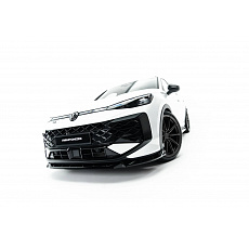 Maxton Design spoiler pod přední náraník pro Volkswagen T-Roc R-line Mk2, černý lesklý plast ABS