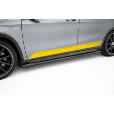 Maxton Design difuzory pod boční prahy ver.2 pro Mercedes GLA X156/AMG, černý lesklý plast ABS