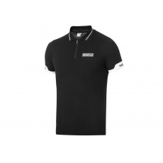 Sparco polokošile ZIP, barva: černá, velikost: XXXL