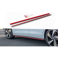 Maxton Design difuzory pod boční prahy pro Volkswagen Polo GTI Mk6, červený lesklý plast ABS Maxton Design difuzory pod boční prahy pro Volkswagen Polo GTI Mk6, červený lesklý plast ABS
