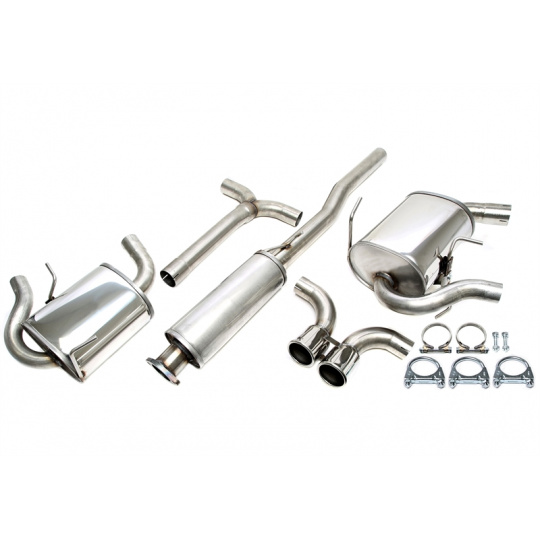 TA Technix sportovní nerezový catback výfuk Mini Cooper S (R50/R53, 2001-2006), 2x 80 mm kulatá nerezová koncovka s pertlem TA Technix sportovní nerezový catback výfuk Mini Cooper S (R50/R53, 2001-2006), 2x 80 mm kulatá nerezová koncovka s pertlem