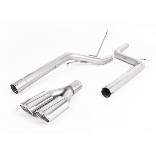 Milltek Sport výfukový systém DPF-Back bez rezonátoru (hlasitější) pro Volkswagen Caddy 2.0TDI 140PS 2WD Manual a DSG (mimo Maxi) 2003-2020, Twin Polished Oval Tips, typ koncovek: oválné leštěné