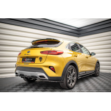 Maxton Design středový spoiler pod zadní nárazník s žebrováním pro Kia Xceed Mk1, černý lesklý plast ABS