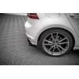 Maxton Design "Street Pro" boční difuzory pod zadní nárazník s křidélky pro Volkswagen Golf R Mk7, plast ABS bez povrchové úpravy, s červenou linkou