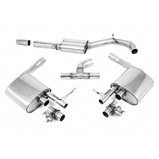 Milltek Sport výfukový systém cat-back 76mm s rezonátorem a klapkami pro Volkswagen Arteon 2.0TSI 280PS 4Motion (North American - OE systém klapek) 2019-2021
