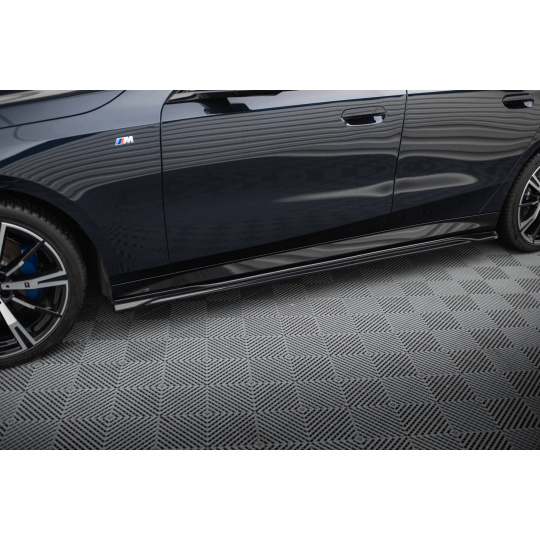 Maxton Design difuzory pod boční prahy pro BMW řada 5 G60 M-Pack, černý lesklý plast ABS