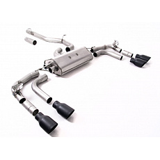 Milltek Sport výfukový systém GPF-Back bez rezonátoru (hlasitější) Re-uses Factory Valve Motors pro Volkswagen Tiguan R 320ps (s OPF/GPF) 2021-2024, typ koncovek: GT-100 černé