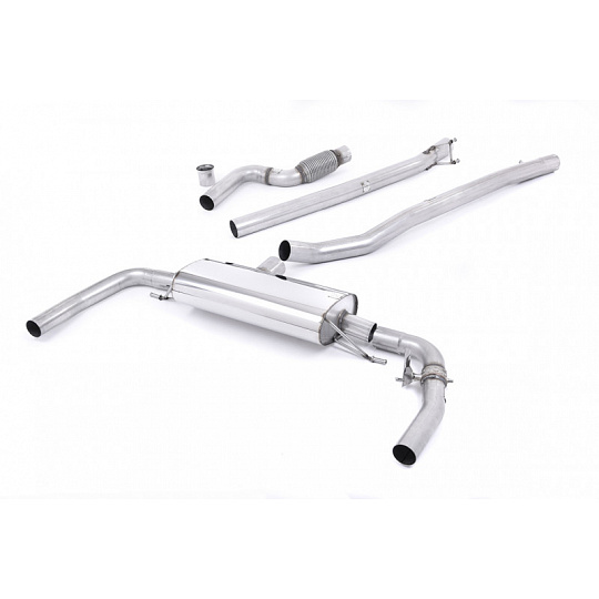 Milltek Sport výfukový systém cat-back bez rezonátoru s klapkami (hlasitější) pro Mercedes CLA CLA45 AMG 2.0 Turbo 2013-2018