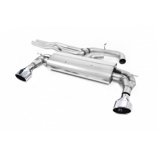 Milltek Sport výfukový systém cat-back bez rezonátoru a klapek (hlasitější) pro Audi RS3 Sportback (8V MQB - předfacelift) 2015-2017, typ koncovek: oválné leštěné Milltek Sport výfukový systém cat-back bez rezonátoru a klapek (hlasitější) pro Audi RS3 Sportback (8V MQB - předfacelift) 2015-2017, typ koncovek: oválné leštěné