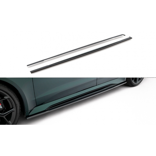 Maxton Design difuzory pod boční prahy pro Audi RS7 C8, materiál pravý karbon