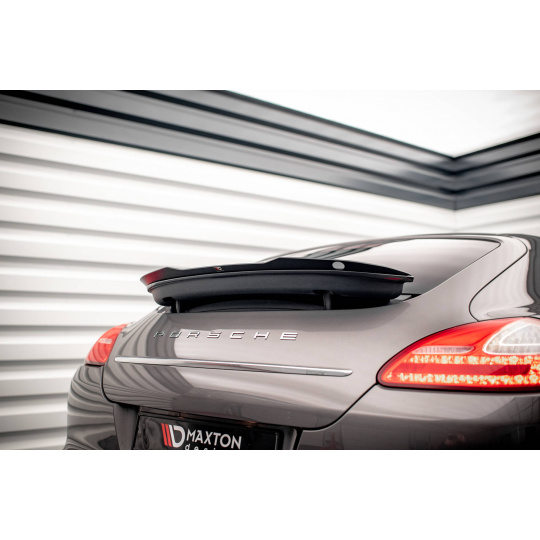 Maxton Design prodloužení spoileru pro Porsche Panamera 970 Diesel, 970 Standard, černý lesklý plast ABS