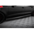 Maxton Design "Street Pro" difuzory pod boční prahy pro Audi A7 C7, plast ABS bez povrchové úpravy, S-Line, s červenou linkou