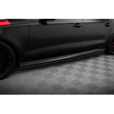 Maxton Design "Street Pro" difuzory pod boční prahy pro Audi A7 C7, plast ABS bez povrchové úpravy, S-Line, s červenou linkou Maxton Design "Street Pro" difuzory pod boční prahy pro Audi A7 C7, plast ABS bez povrchové úpravy, S-Line, s červenou linkou