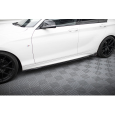 Maxton Design difuzory pod boční prahy s křidélky v.5 pro BMW řada 1 F20- F21 Facelift, černý lesklý plast ABS, M-Pack/M140i