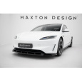 Maxton Design spoiler pod přední nárazník ver.2 pro Tesla Model 3 Mk1 Project Highland Facelift, černý lesklý plast ABS, Performance