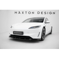 Maxton Design spoiler pod přední nárazník ver.2 pro Tesla Model 3 Mk1 Project Highland Facelift, černý lesklý plast ABS, Performance