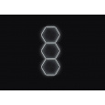 Kompletní LED hexagonové svítidlo bílé 6500 K, rozměr: 3 elementy 97 x 246 cm