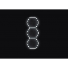 Kompletní LED hexagonové svítidlo bílé 6500 K, rozměr: 3 elementy 97 x 246 cm Kompletní LED hexagonové svítidlo bílé 6500 K, rozměr: 3 elementy 97 x 246 cm