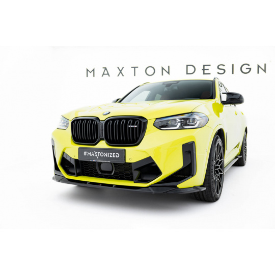 Maxton Design spoiler pod přední nárazník pro BMW X4 M F98 Facelift, černý lesklý plast ABS