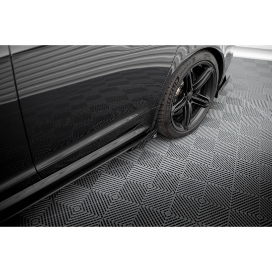 Maxton Design křidélka bočních difuzorů pro Audi RS6 C6, černý lesklý plast ABS
