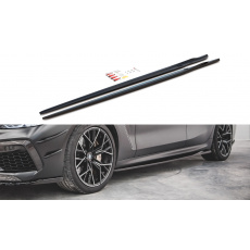 Maxton Design difuzory pod boční prahy ver.2 pro BMW řada M8 Gran Coupe/F93, černý lesklý plast ABS