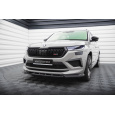 Maxton Design spoiler pod přední nárazník ver.1 pro Škoda Kodiaq RS Facelift, černý lesklý plast ABS