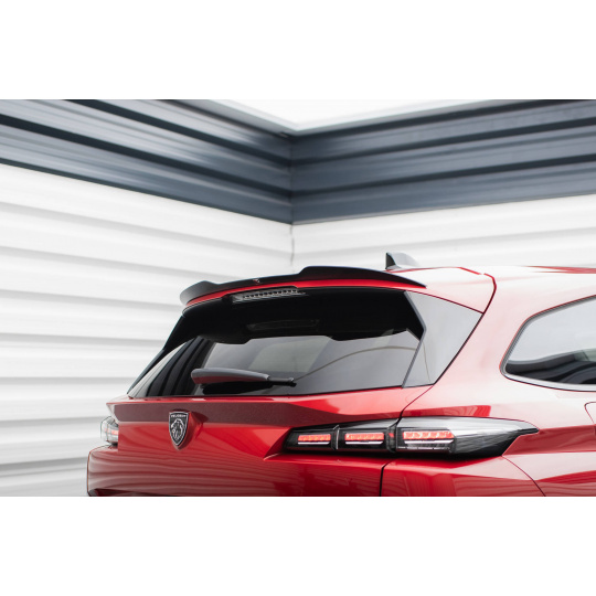Maxton Design prodloužení spoileru pro Peugeot 308 Mk3, černý lesklý plast ABS, SW