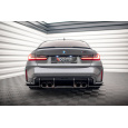 Maxton Design "Street Pro" difuzor zadního nárazníku pro BMW M3 G80, plast ABS bez povrchové úpravy, s červenou linkou