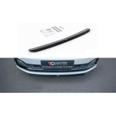 Maxton Design spoiler pod přední nárazník ver.4 pro Volkswagen Polo GTI Mk6, černý lesklý plast ABS