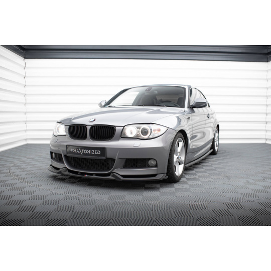 Maxton Design spoiler pod přední nárazník pro BMW řada 1 E82 Facelift, černý lesklý plast ABS, M-pack